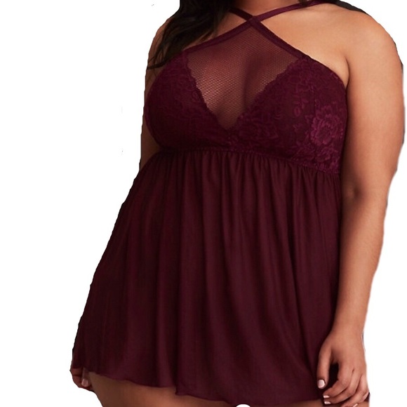 torrid Other - Torrid | 6X Lace & Mesh High Neck Babydoll Nightie